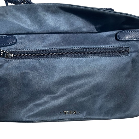 TUMI Blue Nylon Triple Zip Detachable Crossbody Bag - Picture 6 of 10